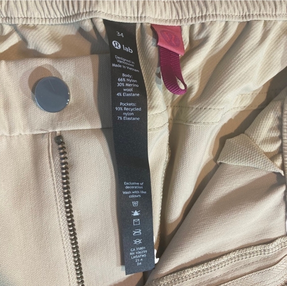 LULULEMON LAB Wool Blend Pants size 34 - Picture 5 of 5
